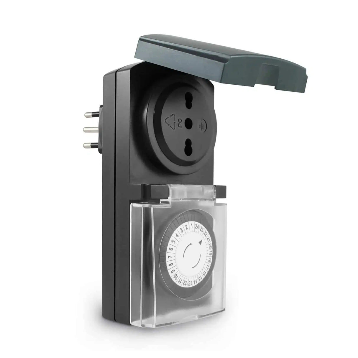 AVIDSEN - Programmatore Giornaliero a Segmenti 103820 | 3680W | Interno/Esterno | IP44 | Timer 15 min | 230V