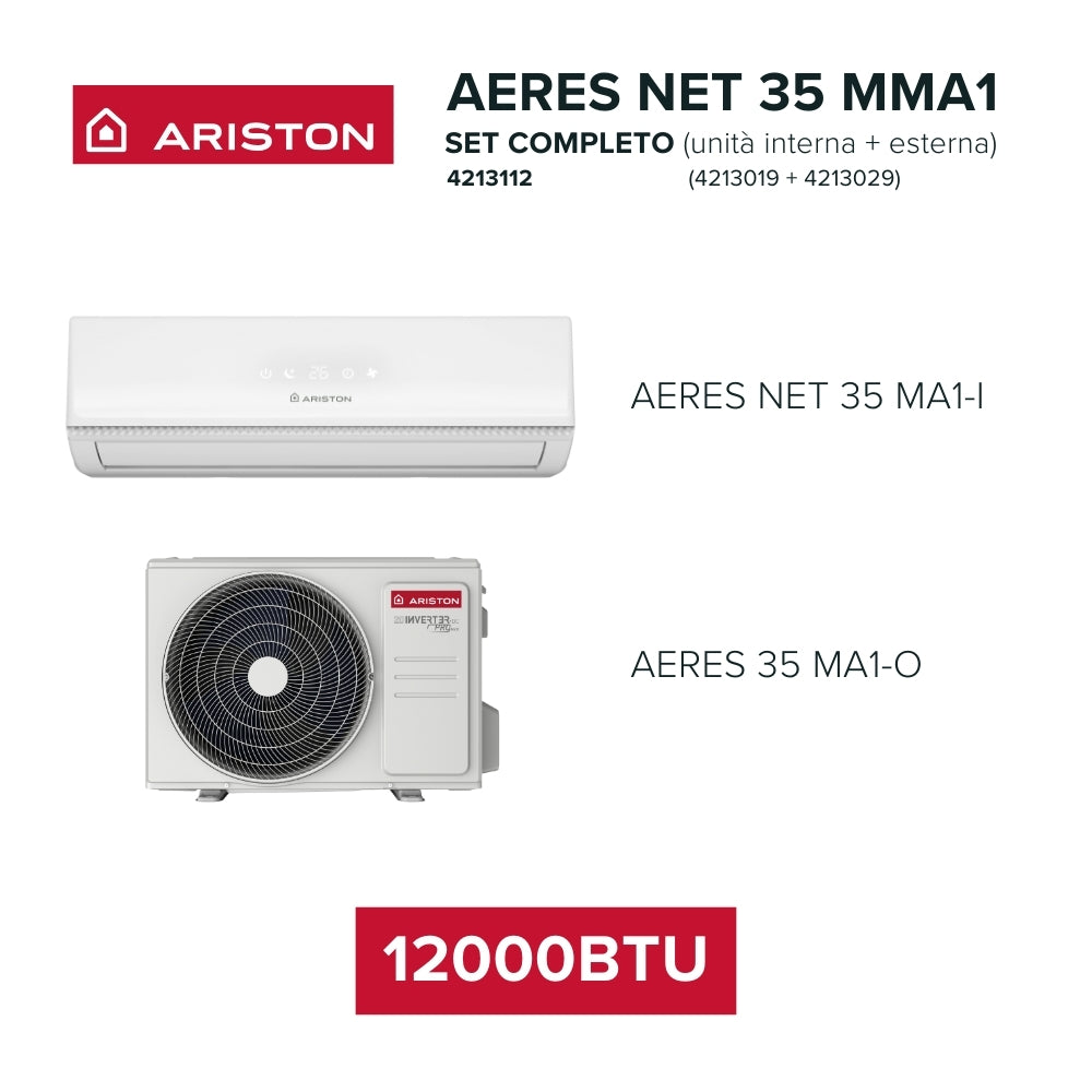 Ariston Condizionatore 12000BTU AERES NET 35 con unità esterna