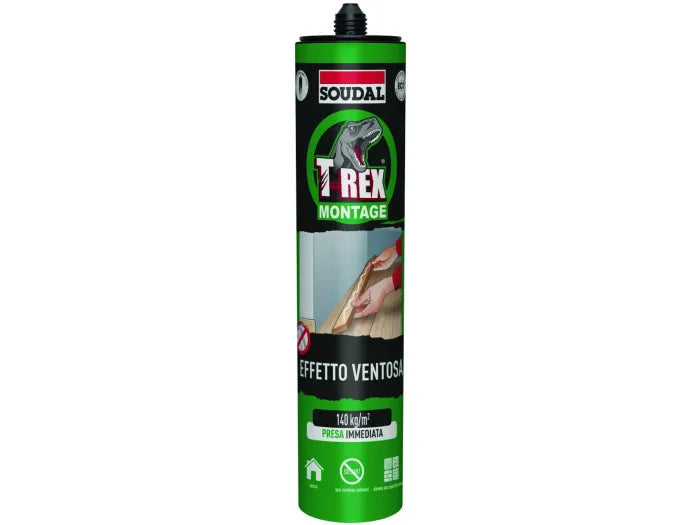 SOUDAL T-Rex Montage Effetto Ventosa 380g adesivo montaggio alta resistenza base acqua