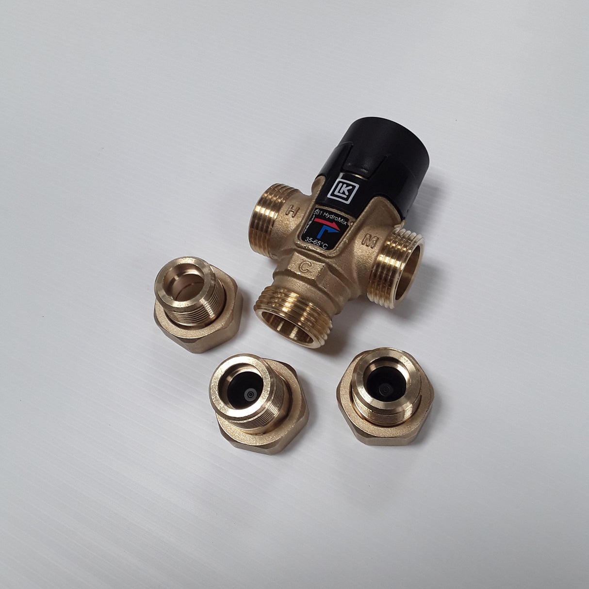 Miscelatore termostatico per Solare Termico 3/4'' LK 551 HydroMix con raccordi e valvole di ritegno