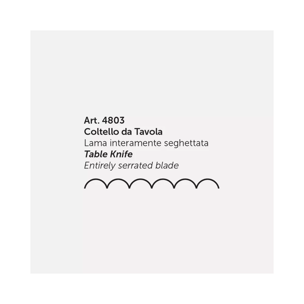 COLTELLERIE PAOLUCCI - Set 6 Coltelli da Tavola Lama Seghettata 11 cm GENIUS | Acciaio Inox | Made in Italy | Lavastoviglie | Manico Polipropilene