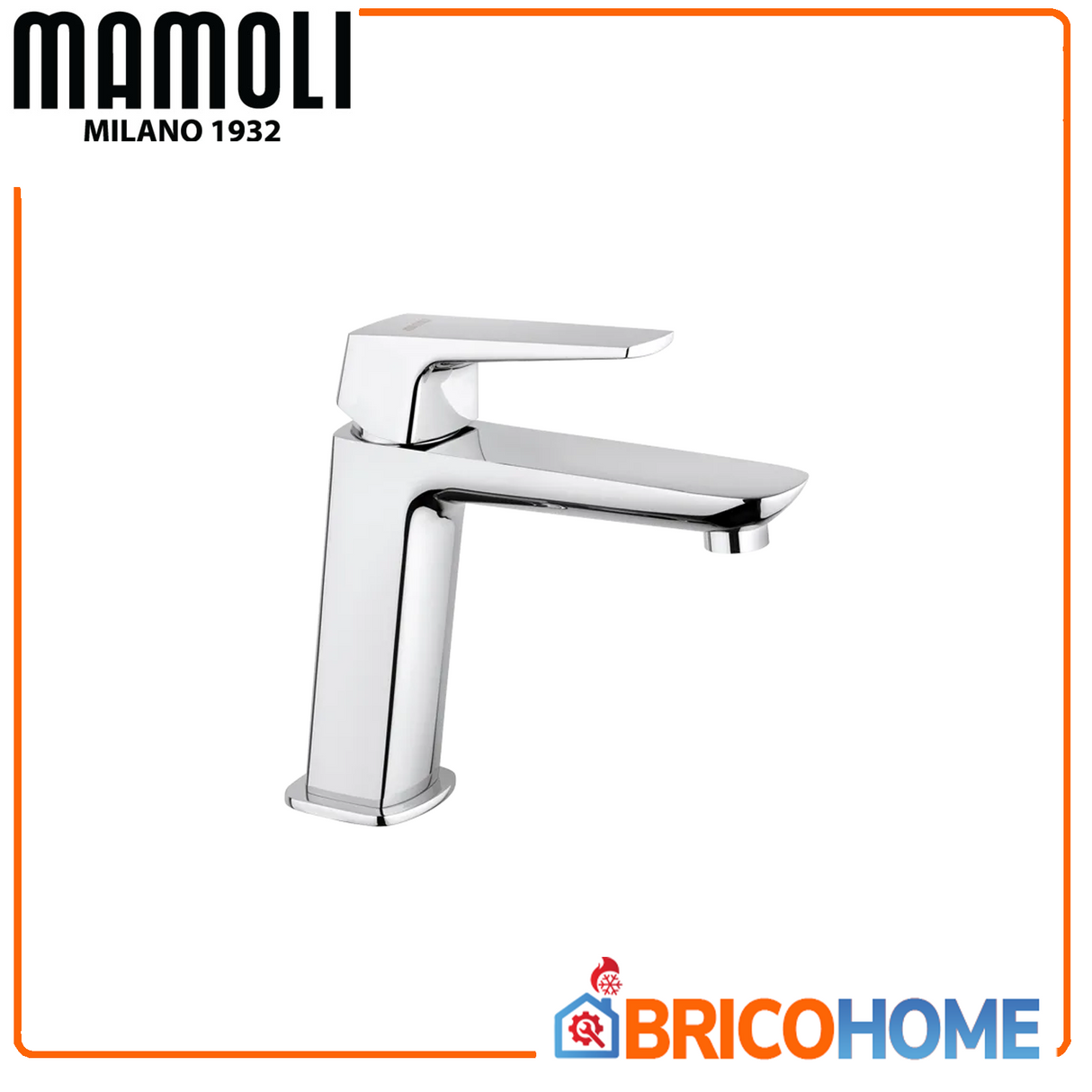 Mamoli Miscelatore per lavabo finitura cromata Spartaco bocca erogazione da 140mm
