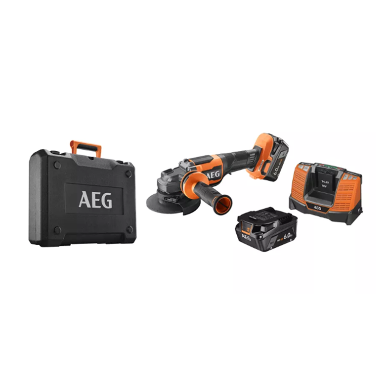 AEG Smerigliatrice Angolare AEG BEWS 18-125BLPX2-602C – Brushless 18V, 2x6.0Ah, Valigetta Inclusa