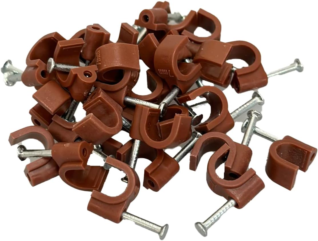 Chiodini fermacavo colore marrone