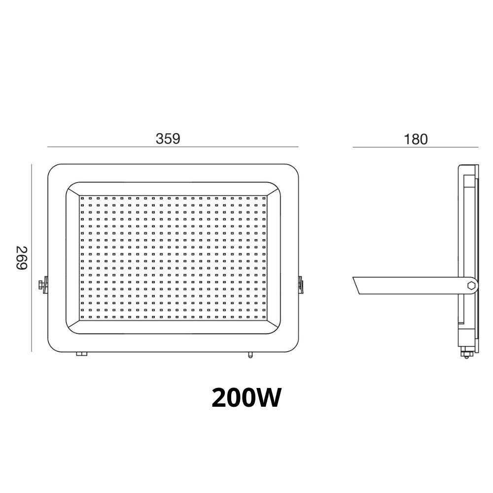 Gea Luce Proiettore LED CCT IP65 con staffa di fissaggio