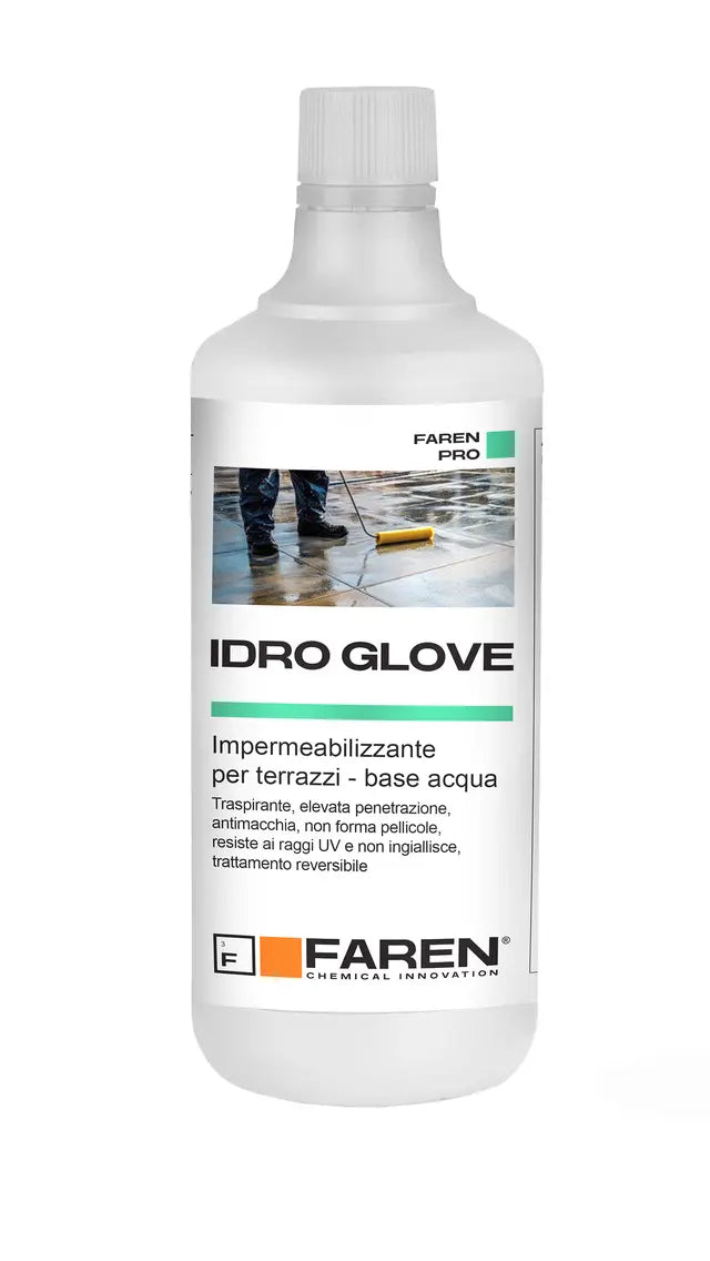 FAREN IDRO GLOVE | Impermeabilizzante Terrazzi | 1L | Base Acqua | Pietra Naturale