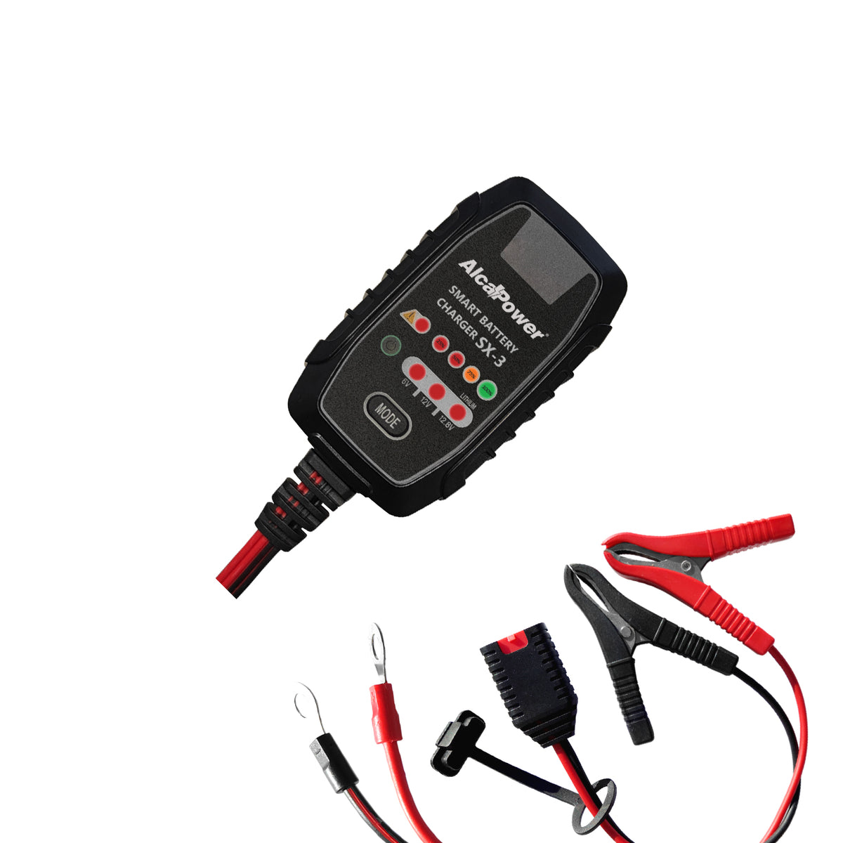 BURNNOVE Caricabatteria per Auto 8A 12V/24V Intelligente Caricabatteria