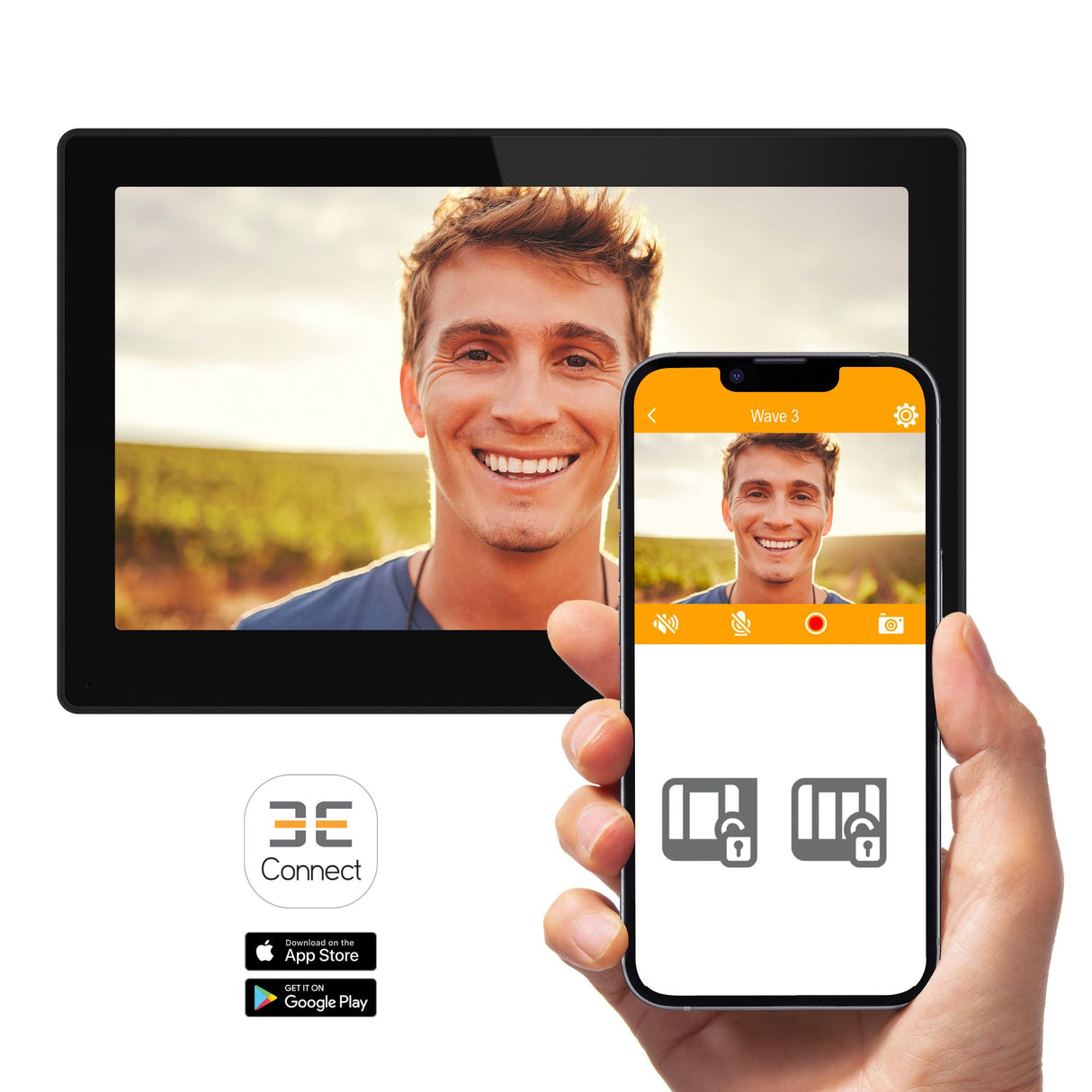 Extel Videocitofono connesso Wi-Fi - senza fili portata fino a 350 metri - Wave 3