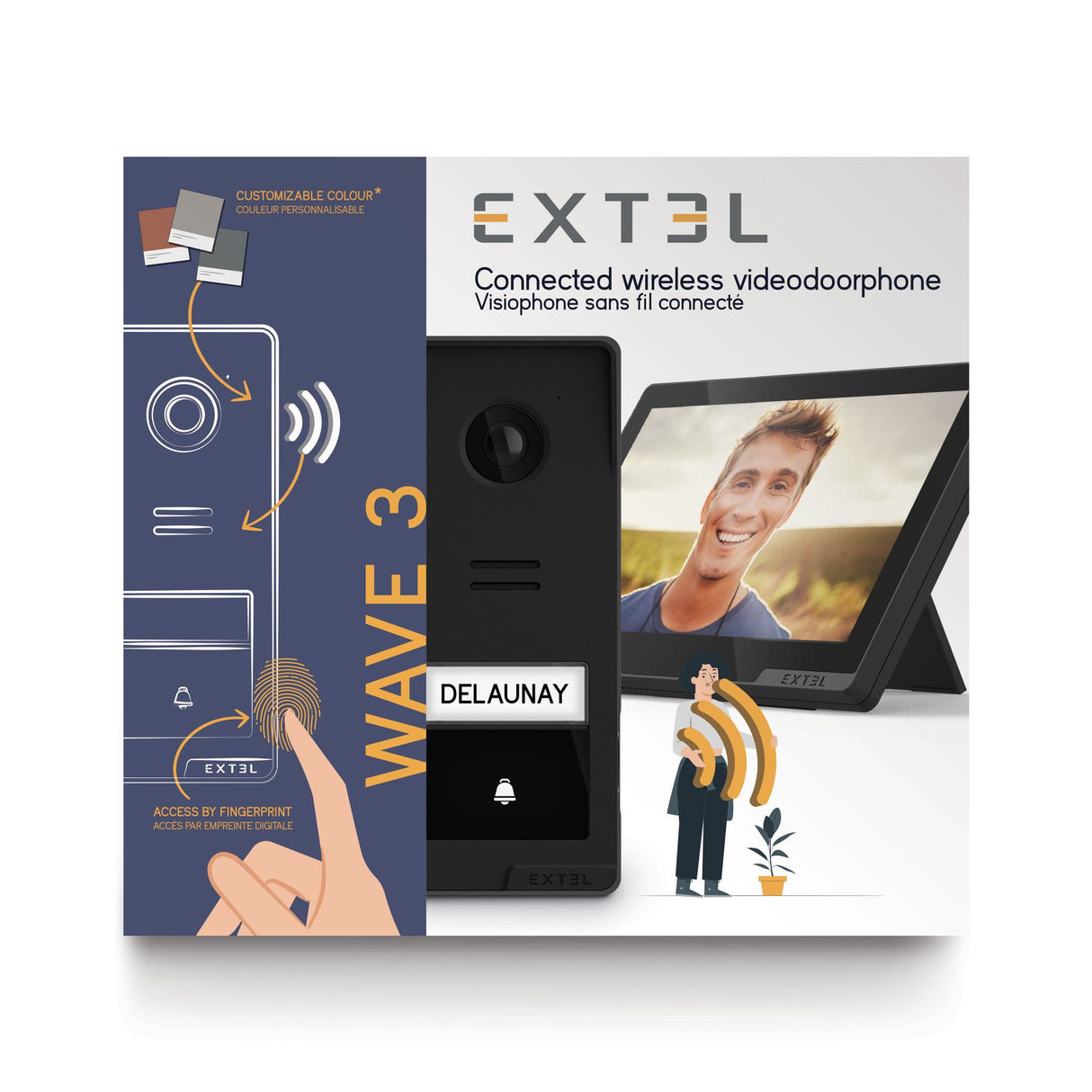 Extel Videocitofono connesso Wi-Fi - senza fili portata fino a 350 metri - Wave 3