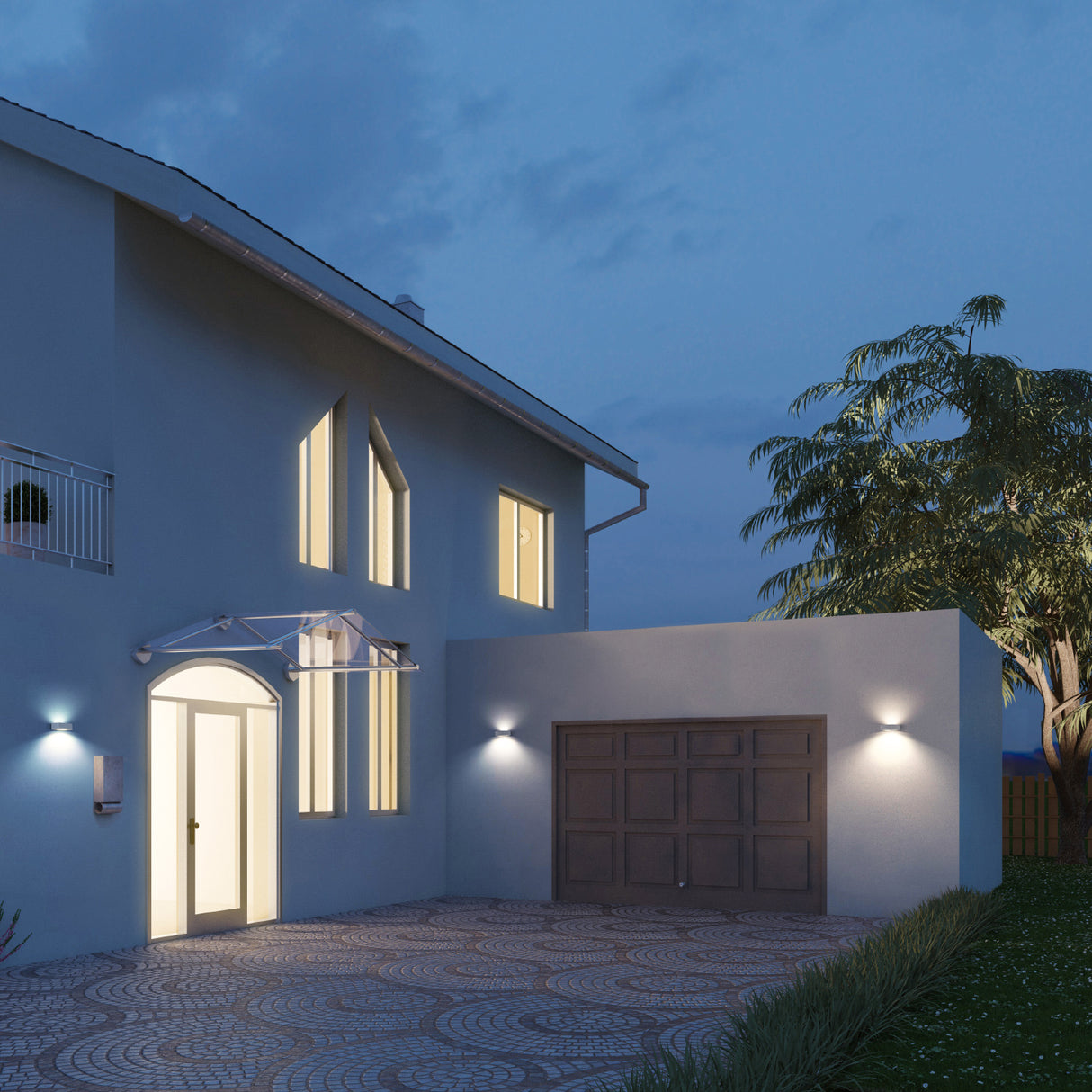 Alcapower LED Solare da parete bidirezionale 700lm con crepuscolare