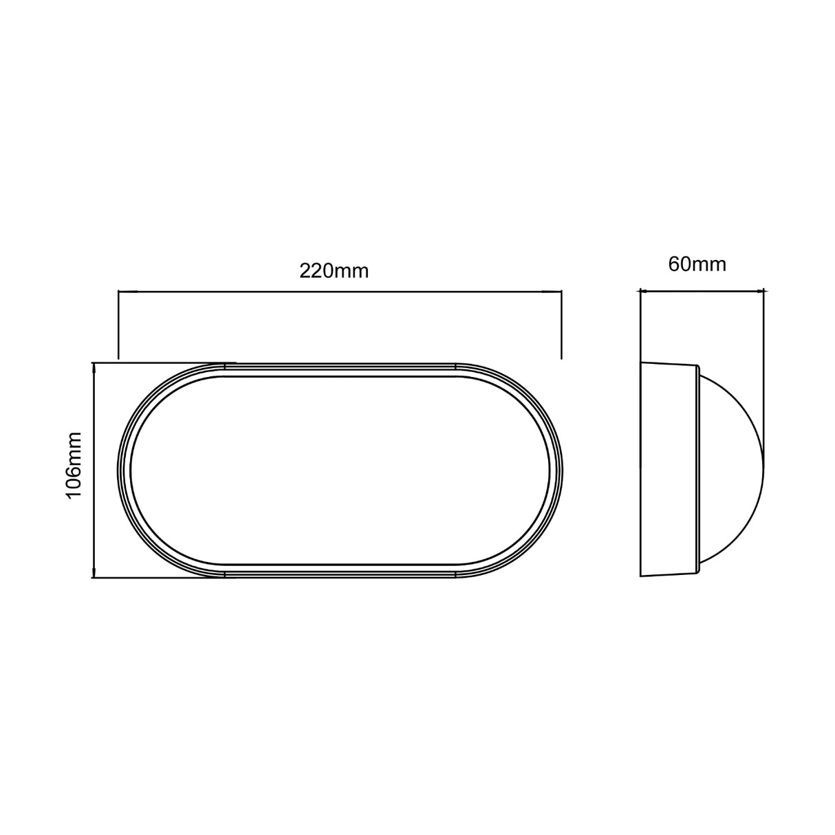 Alcapower Plafoniera LED IP65 CCT 15W Ovale – 930370