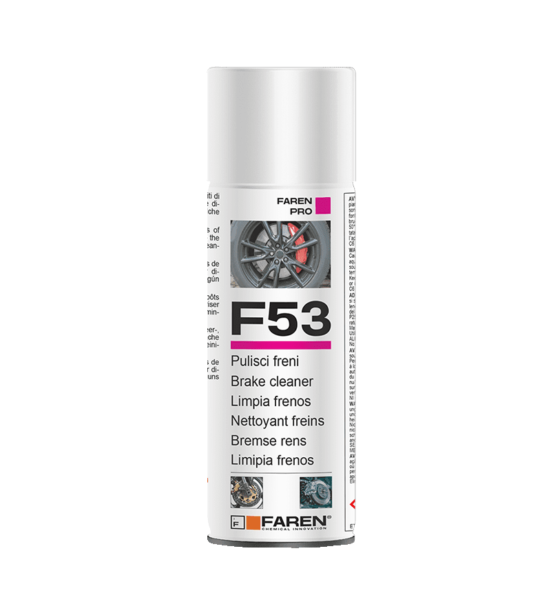 FAREN - Pulisci Freni Spray 400 ml F53 | Sgrassante | Freni a Disco e Tamburo | Parti Metalliche
