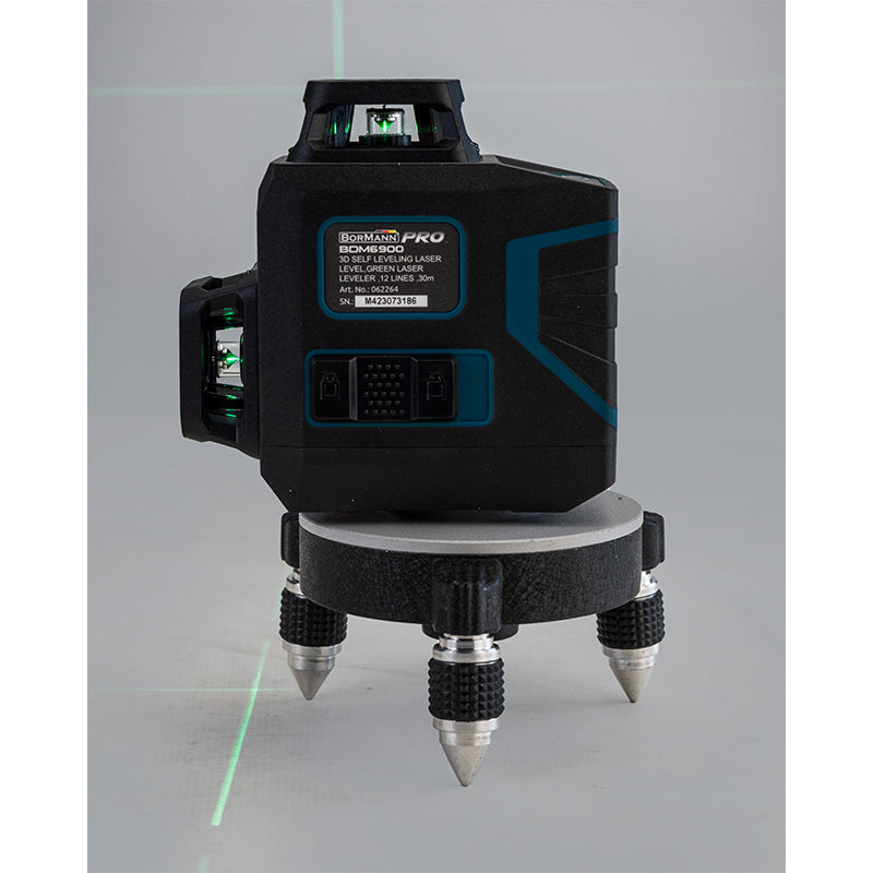 BORMANN Pro BDM6900 Livella laser a linea autoregolante raggio verde 3x360°