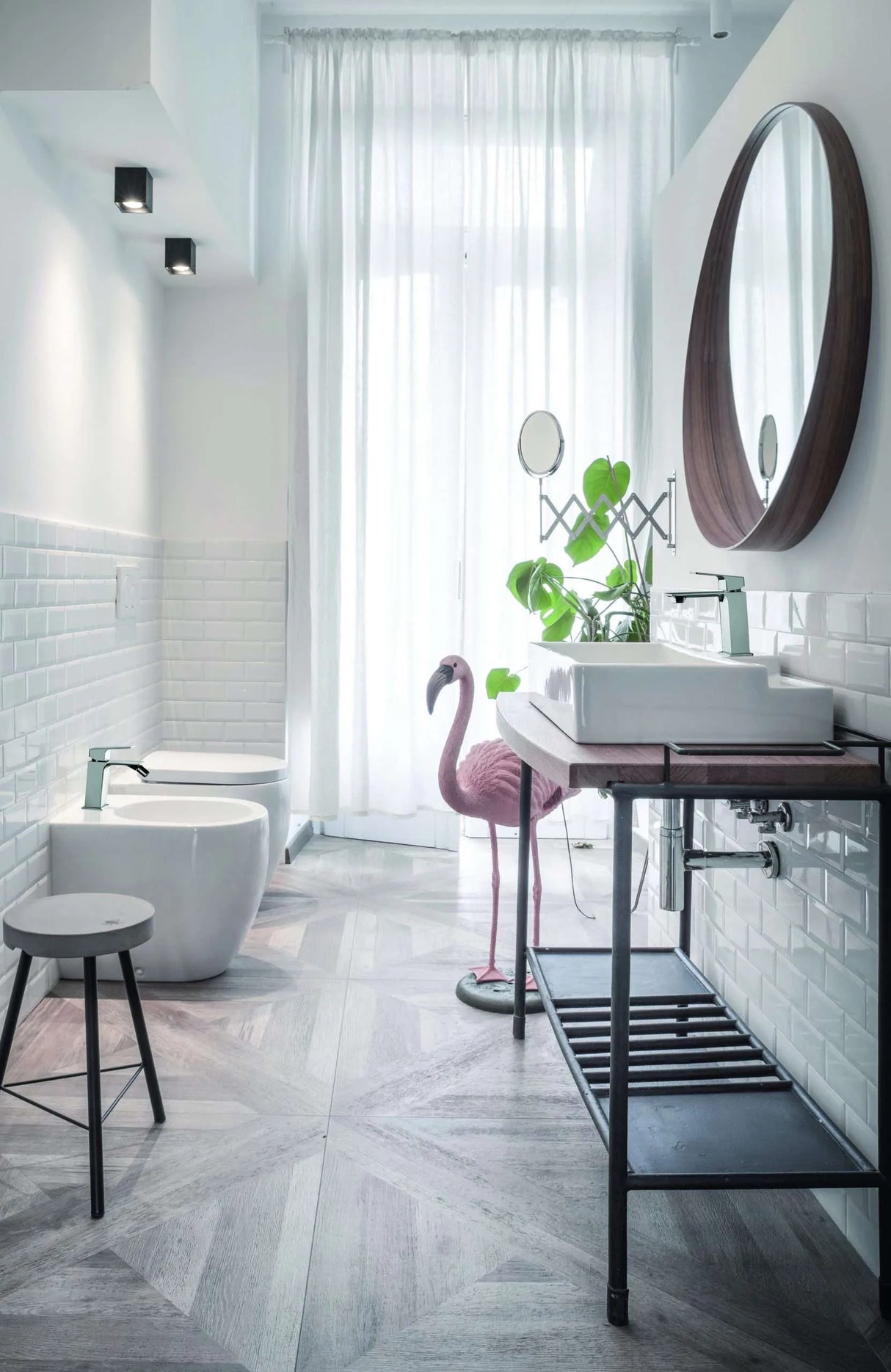 Mamoli Miscelatore per lavabo finitura cromata con scarico piletta click clack Blade