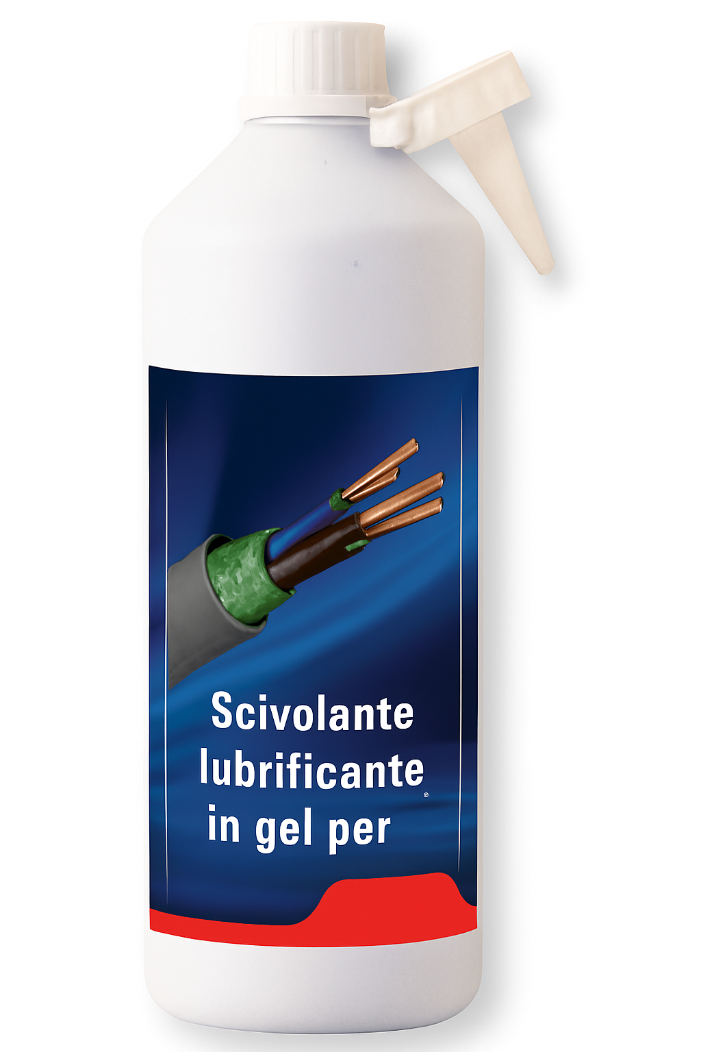Scivolante lubrificante trasparente in gel per cavi elettrici 1LT – Professionale per infilacavi