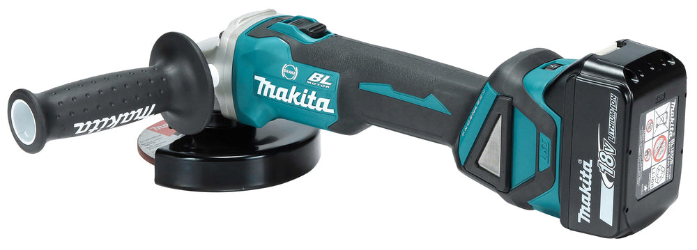 MAKITA - Smerigliatrice Angolare LXT DGA513RTJ | 18V Brushless | 125mm | Kit 2x BL1850B + DC18RC + Valigetta