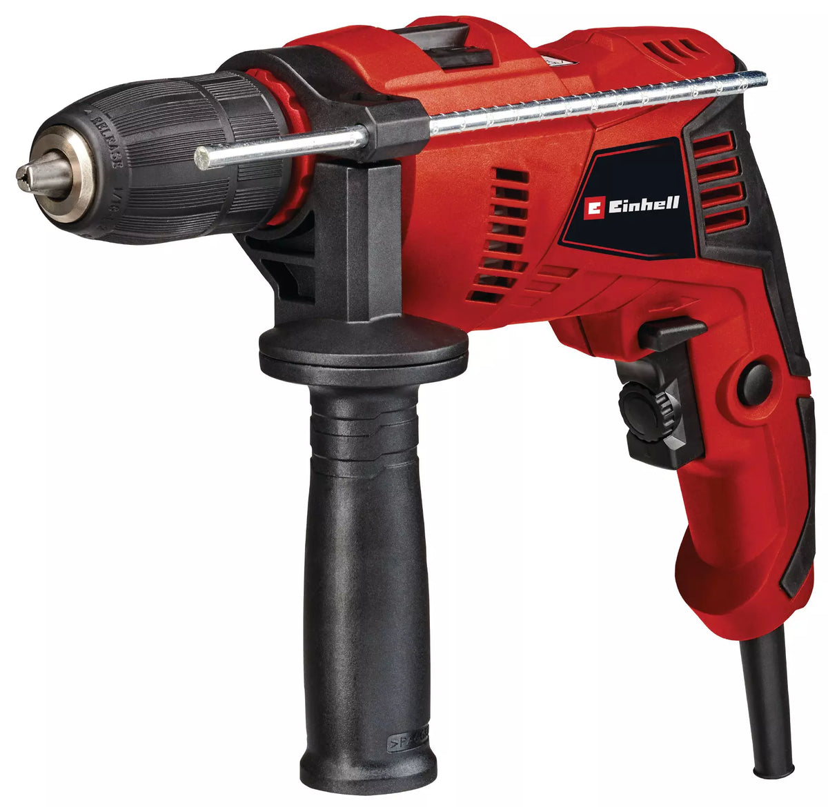 EINHELL TE-ID 500 E trapano a percussione con mandrino autoserrante e asta di profondità