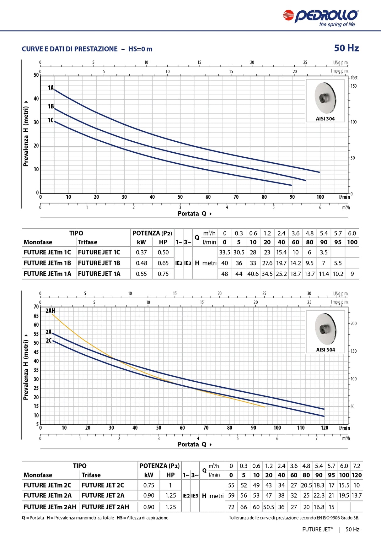 PEDROLLO FUTURE JETm 1C - 0,5 PS selbstansaugende Elektropumpe - für Autoklaven
