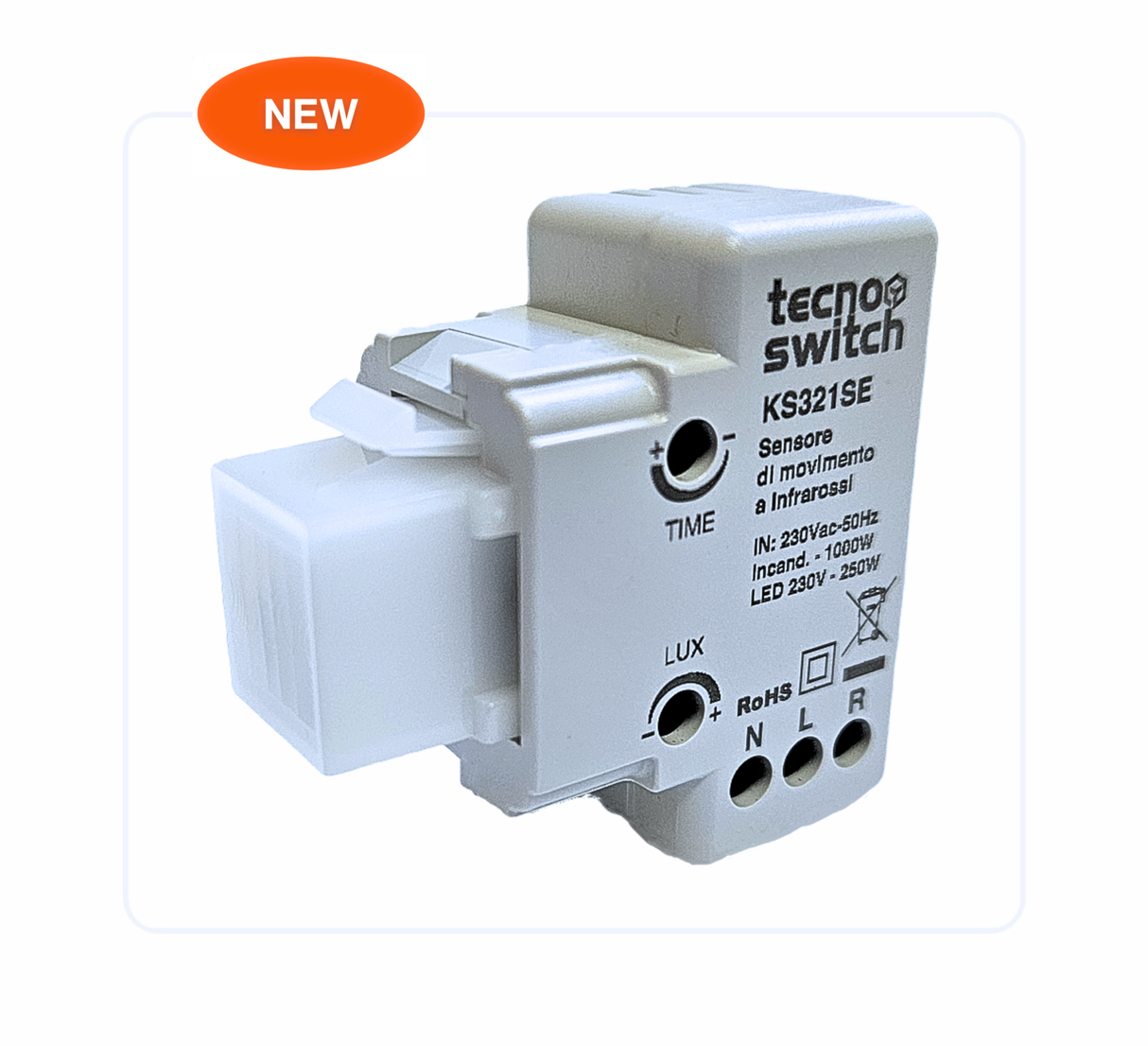 Tecno Switch Sensore di movimento infrarossi a lente piatta per 503 – KS321SE