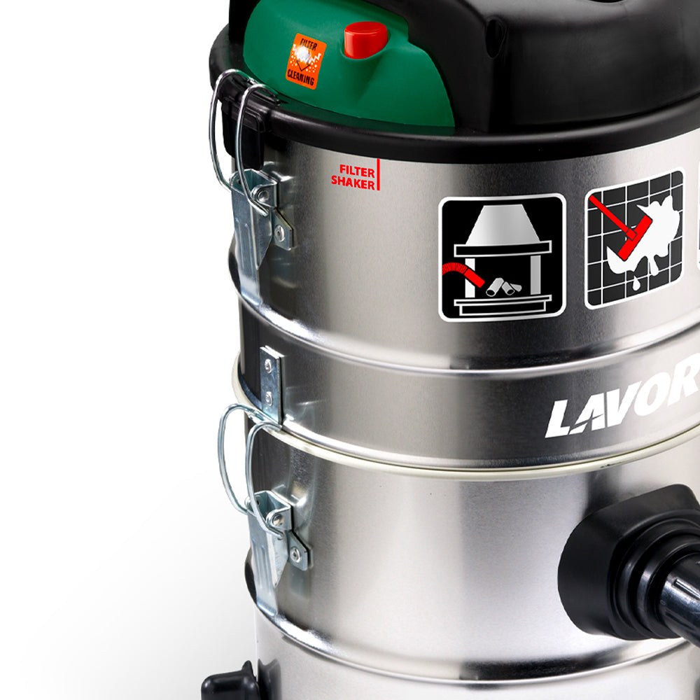 Lavor Kombo 4 in 1 – Multifunctional Ash Vacuum, Dust Vacuum, and Wet Vacuum for Fireplaces, Stoves, and Barbecues – Code 8.243.0024