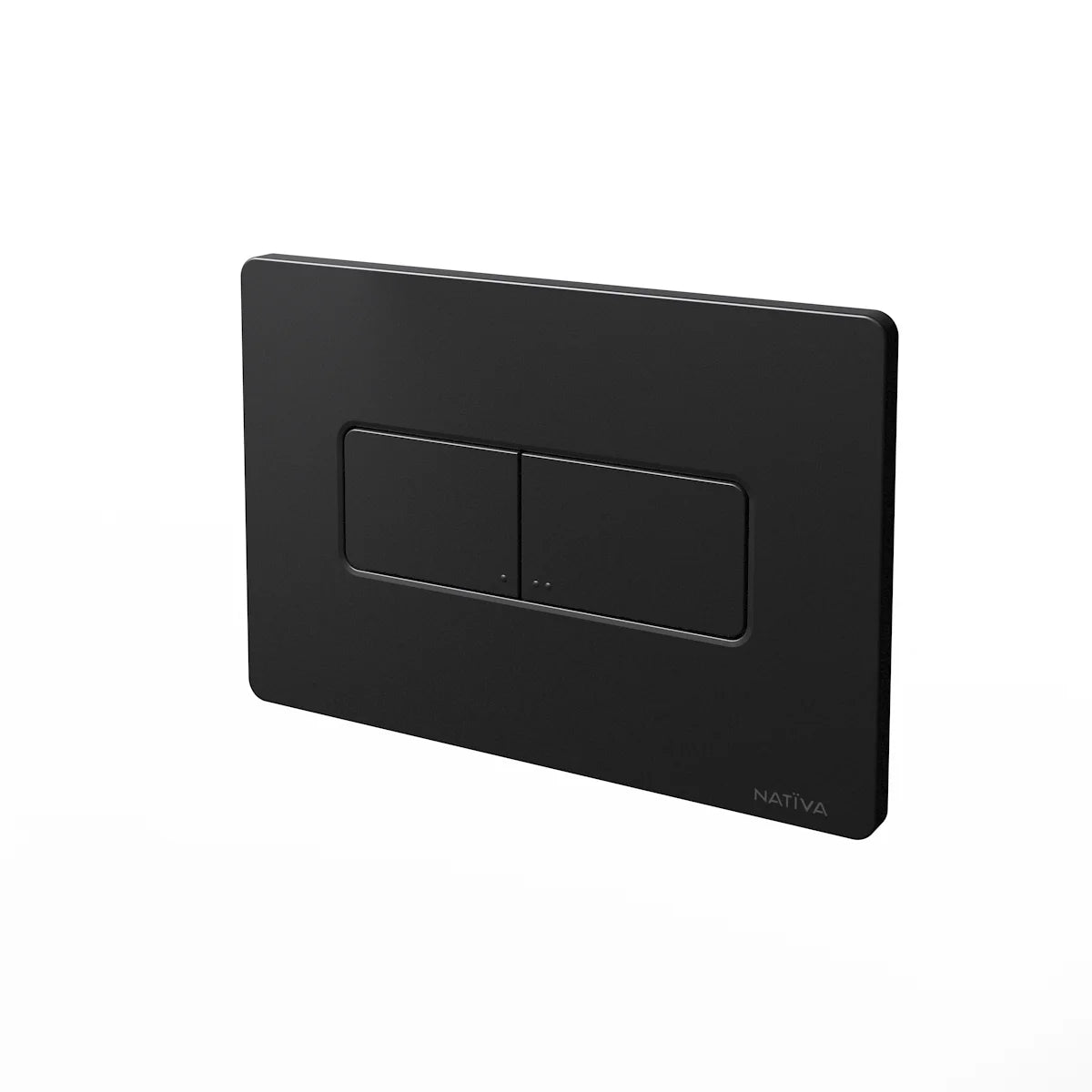 NATIVA Placca Quadro JP1NM nero opaco su sfondo bianco vista laterale