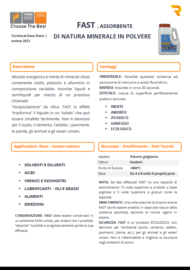 FAST absorbierendes Pulver, Packung mit 900 Gramm