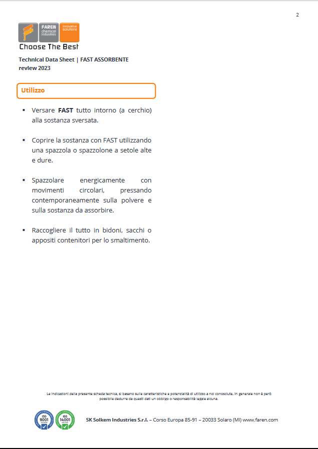 FAST absorbierendes Pulver, Packung mit 900 Gramm