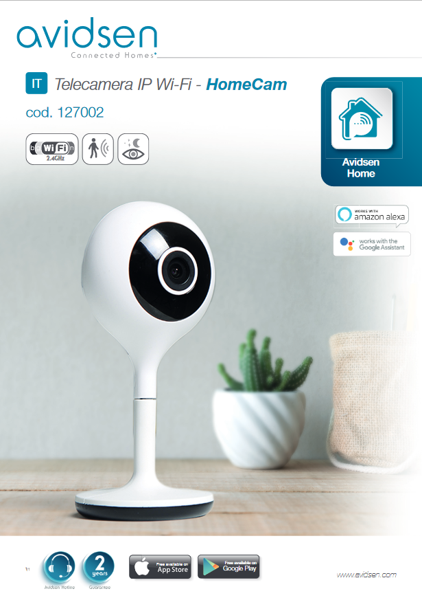 Telecamera IP WIFI con supporto flessibile per interni 1080P