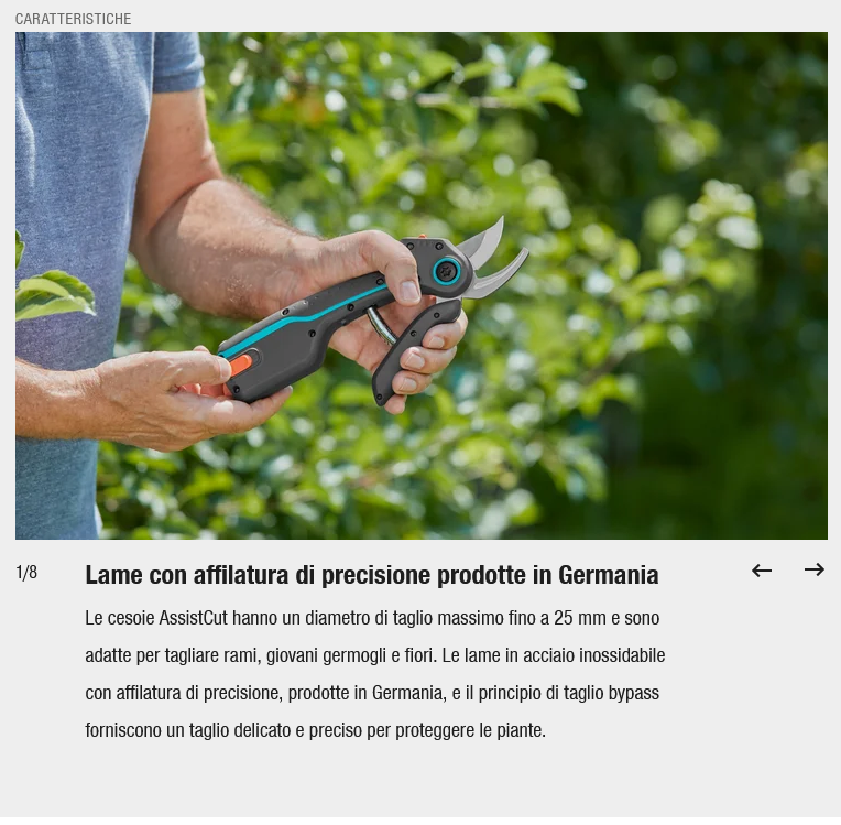 Forbice Cesoia a batteria da potatura 3,7V 2Ah AssistCut - Gardena