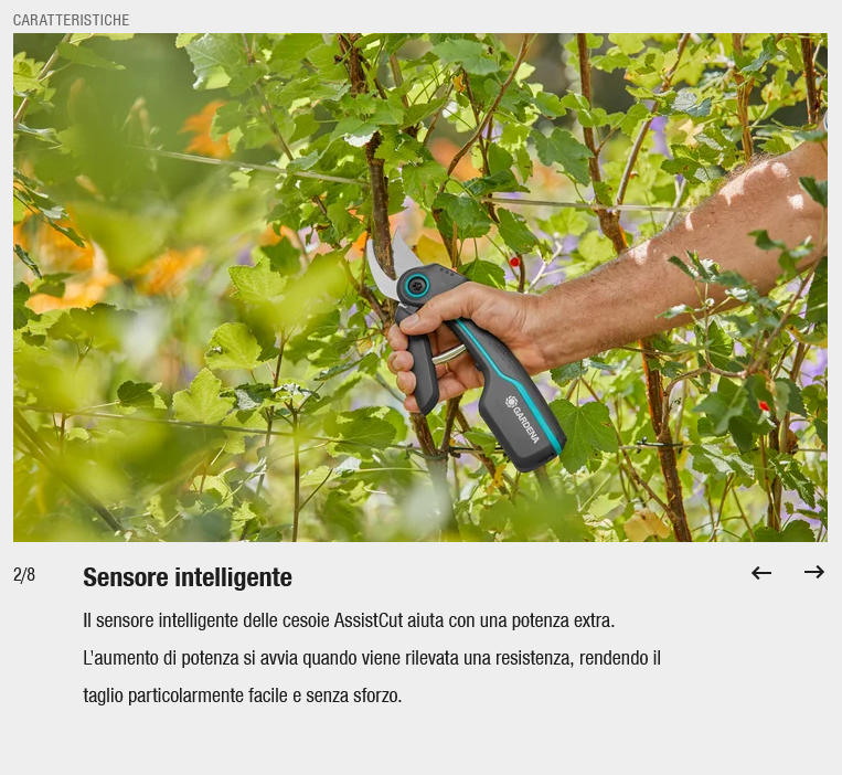 Forbice Cesoia a batteria da potatura 3,7V 2Ah AssistCut - Gardena