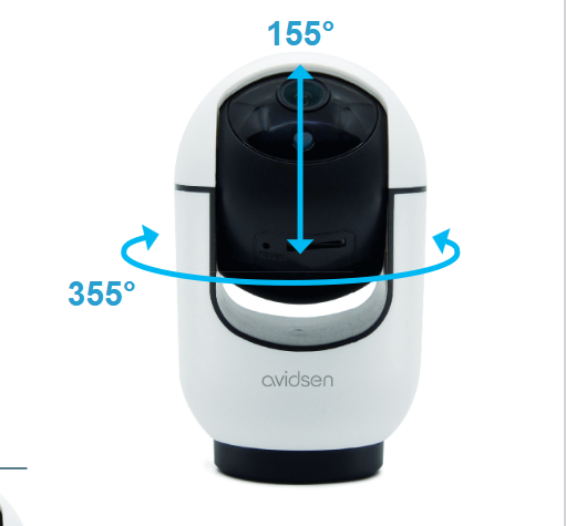Avidsen Telecamera IP Wi-fi motorizzata per interni 2,5K 360° HomeCam Indoor