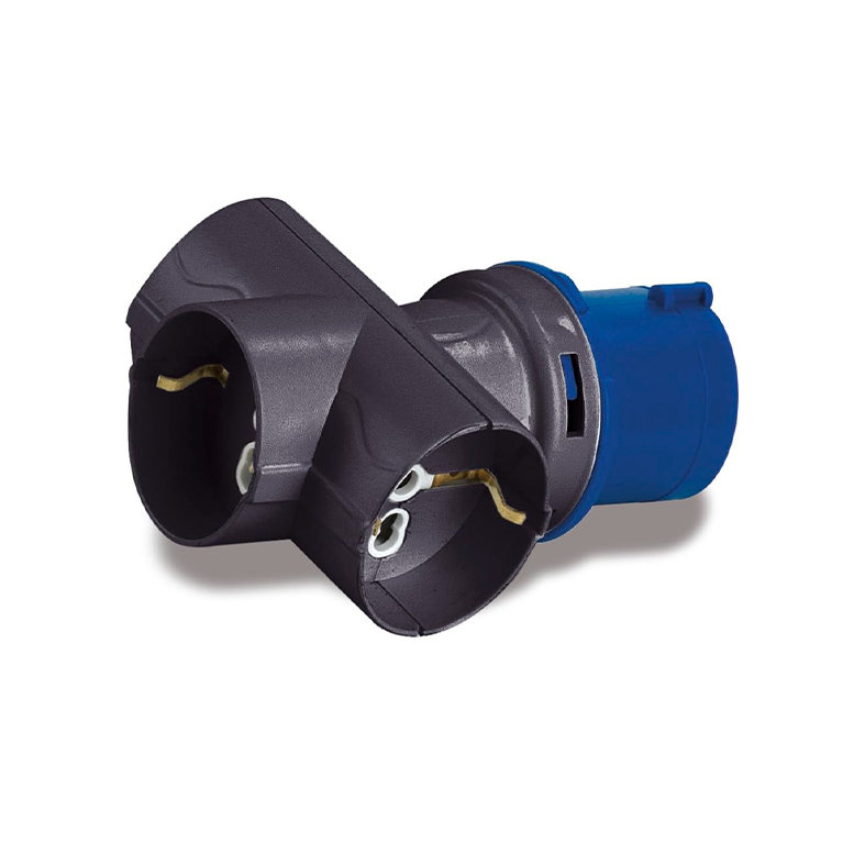 Adattatore industriale spina CEE + 3 Prese Biv. Schuko 10/16A - ROSI
