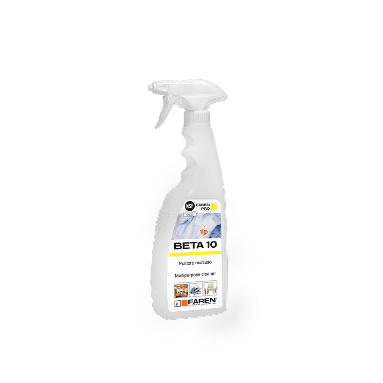 FAREN Pulitore multiuso tessuti plastiche metalli e legno BETA10 750ml