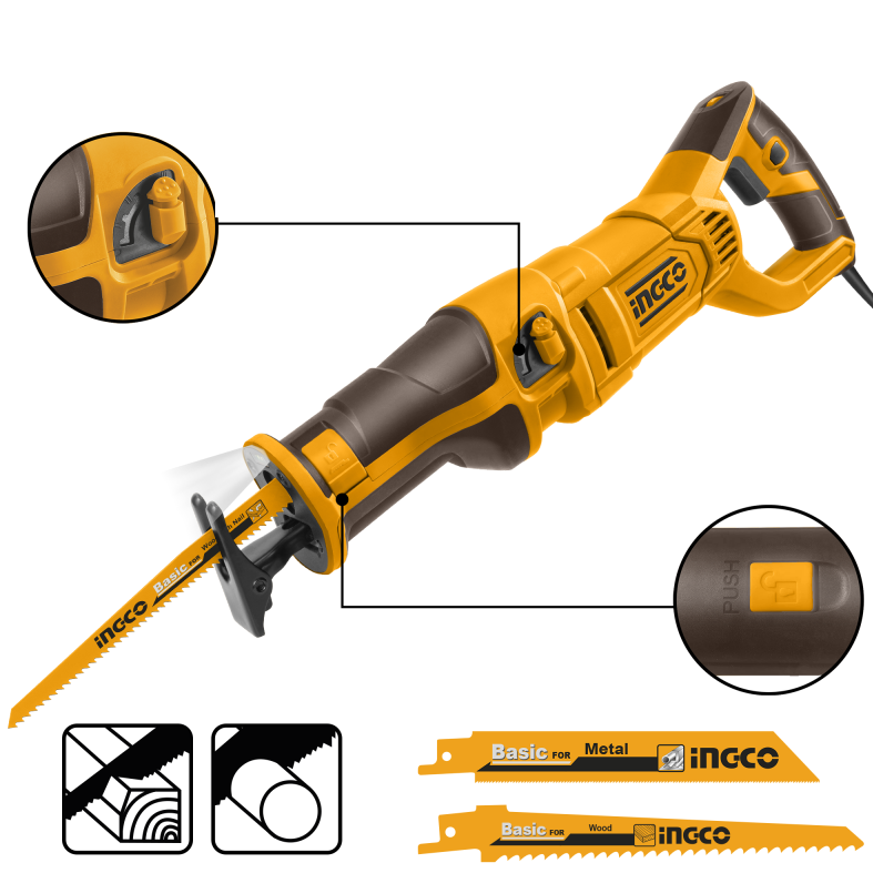 INGCO Seghetto a Gattuccio 1200W con velocità variabile