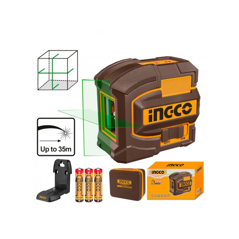 INGCO Livella Laser raggio verde 0-35MT