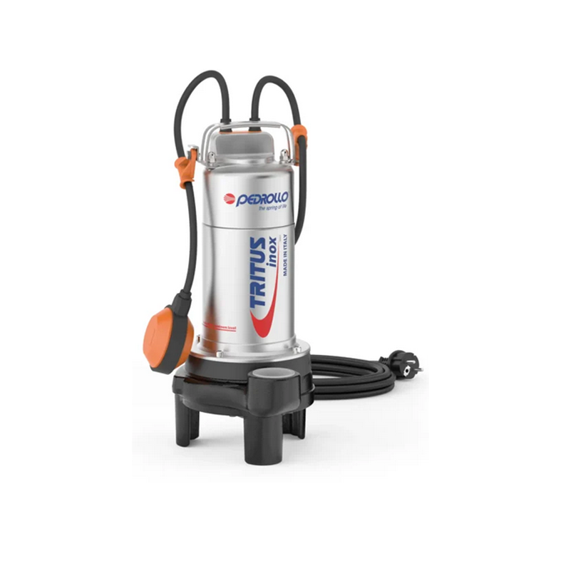 Pedrollo  Elettropompa sommergibile con trituratore per drenaggio pozzi neri e liquami TRITUS-Inox TIGm 1.1 - 1,5HP