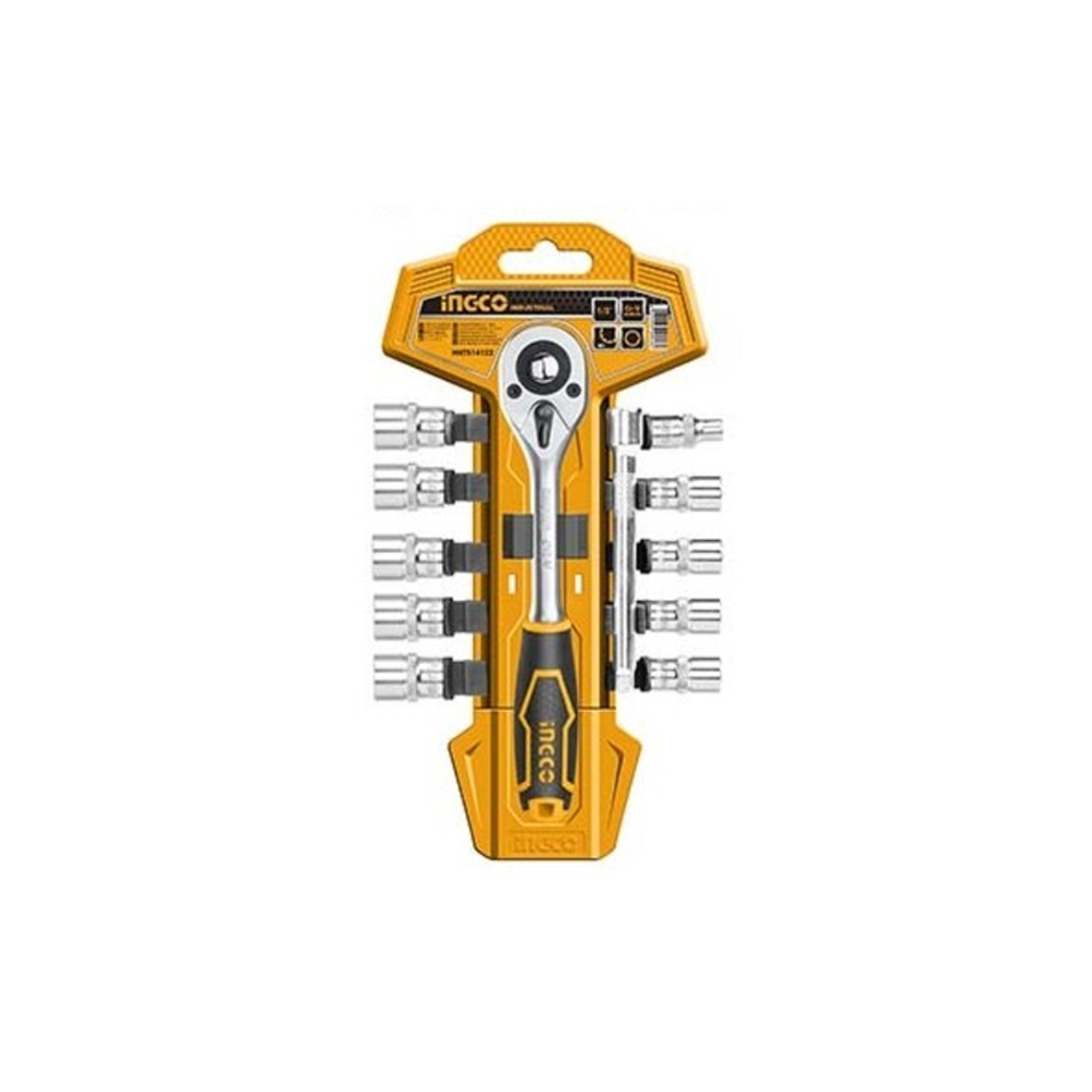 INGCO 12-teiliger 1/4"-Ratschen-Steckschlüsselsatz