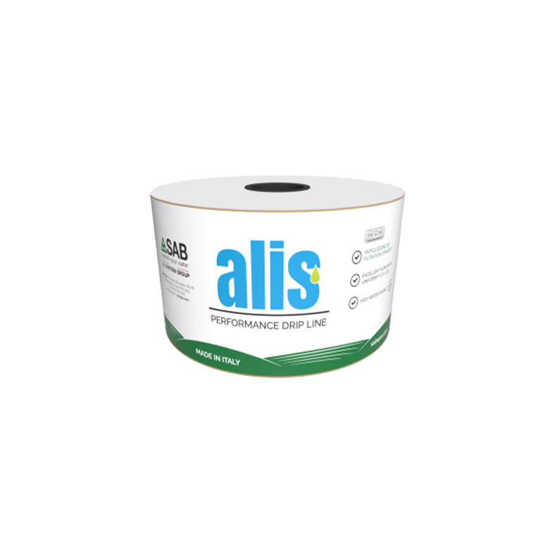 Tubo manichetta per irrigazione con gocciolatore piatto rotolo da 200 metri - ALIS
