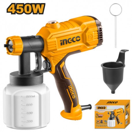 INGCO - Elektrische Spritzpistole SPG3508 | 450W | 2,5mm Düse | 380 ml/min | 800ml Behälter | 0,1-0,2 bar