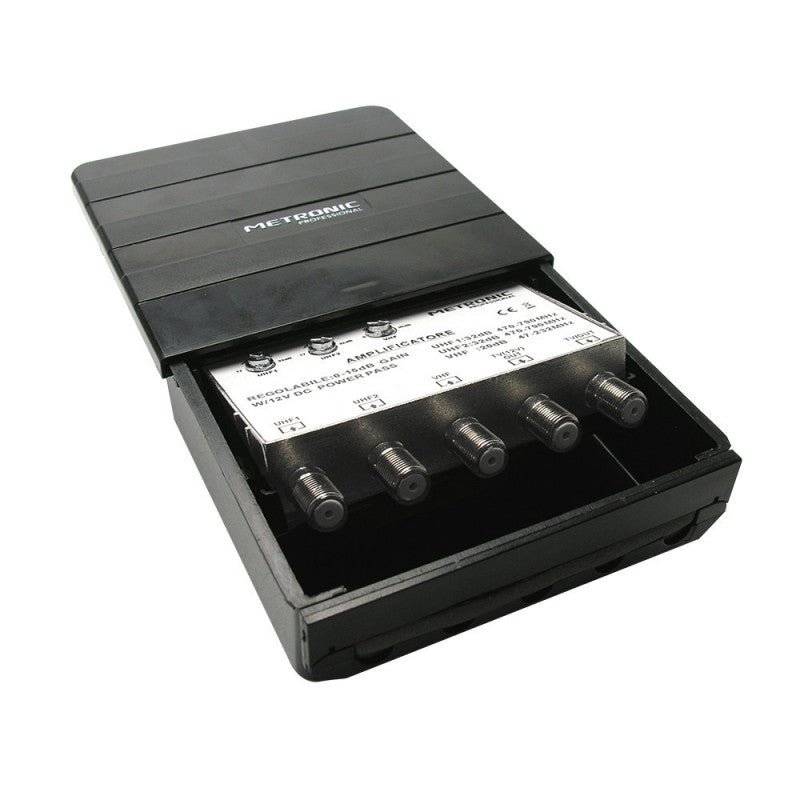 METRONIC Outdoor TV Amplifier 3 Inputs - 2 Outputs