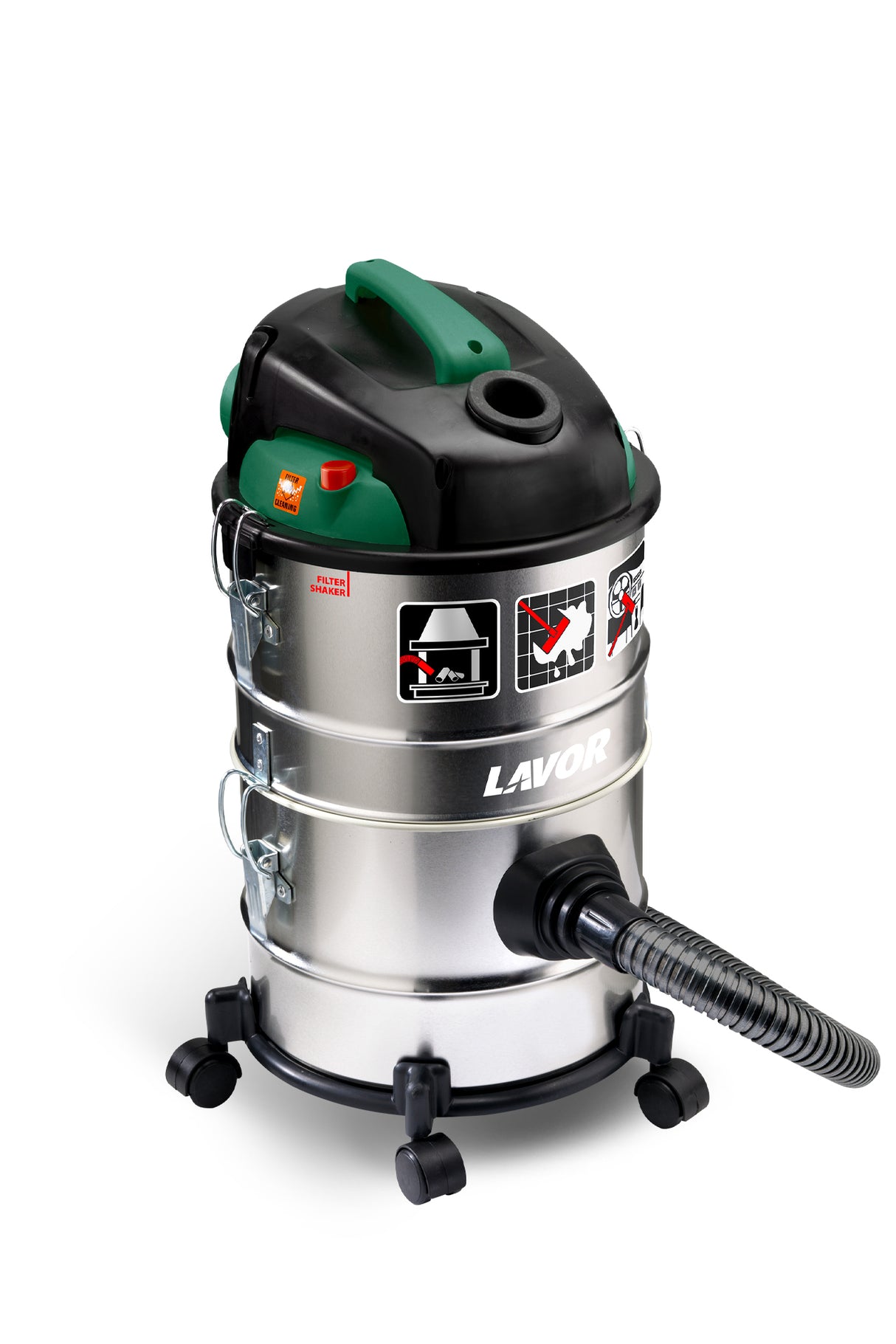 Lavor Kombo 4 in 1 – Multifunctional Ash Vacuum, Dust Vacuum, and Wet Vacuum for Fireplaces, Stoves, and Barbecues – Code 8.243.0024