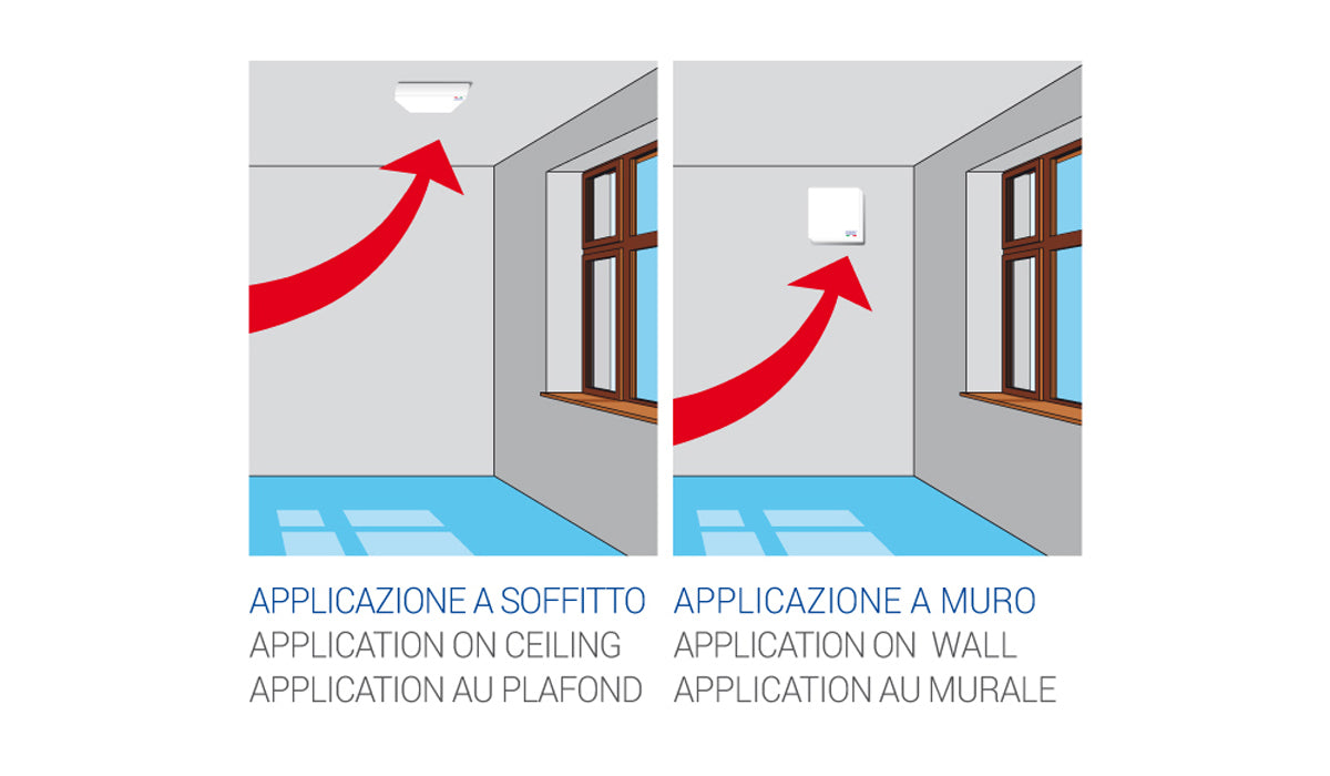 Aspiratore da parete assiale in materiale termoplastico Serie T - LUX