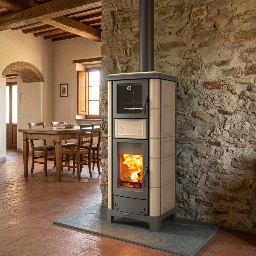 Ardhea F Maiolica beige in ambiente rustico