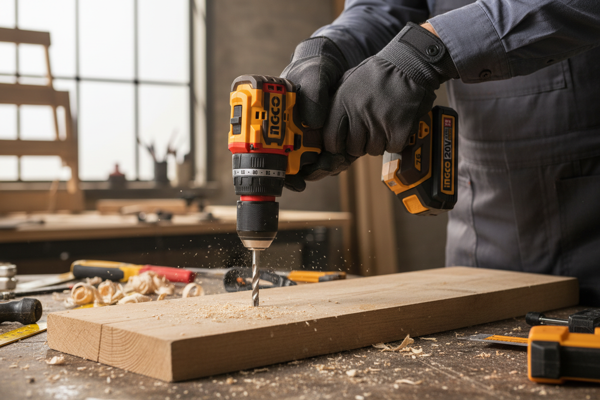 Avvitatore INGCO brushless 76Nm in uso professionale