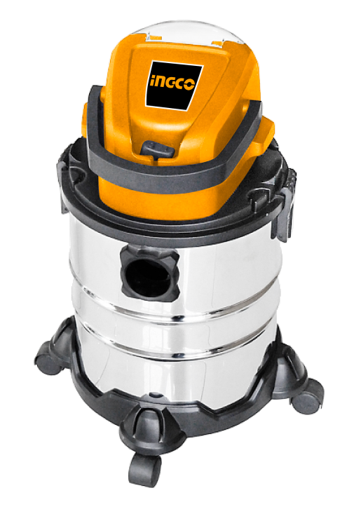 INGCO Bidone Aspirapolvere 20V CVLI2005E | 20L INOX | P20S | Solo Corpo | Wet & Dry | Senza Batteria