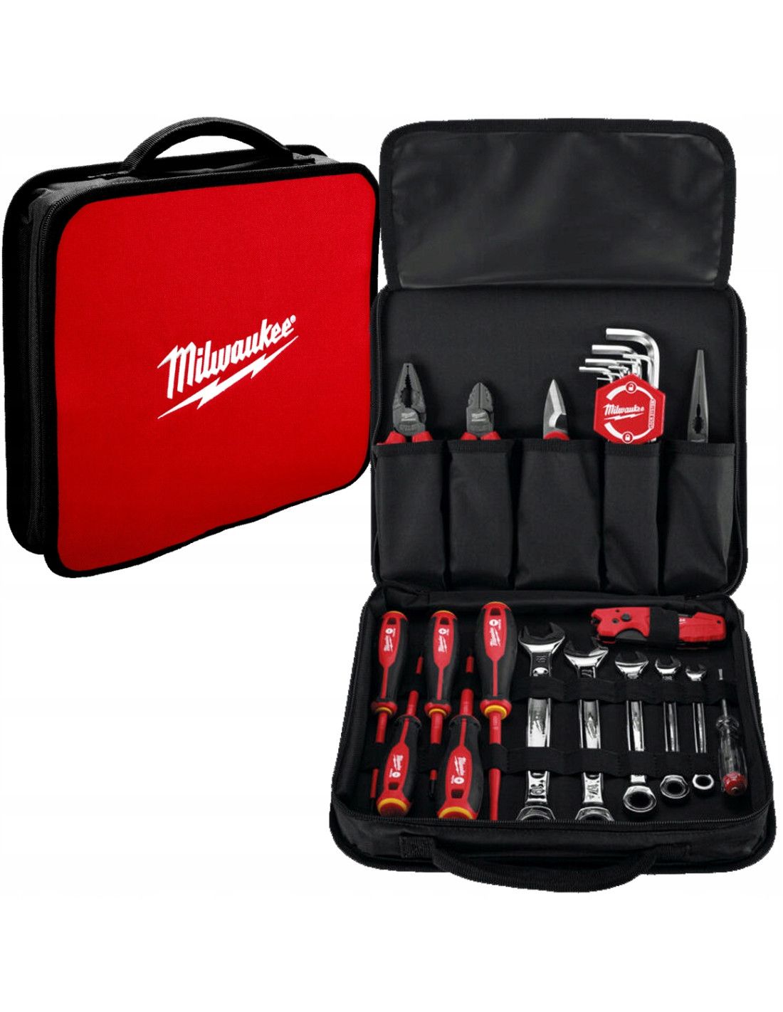 Borsa con 25 utensili da elettricista Milwaukee