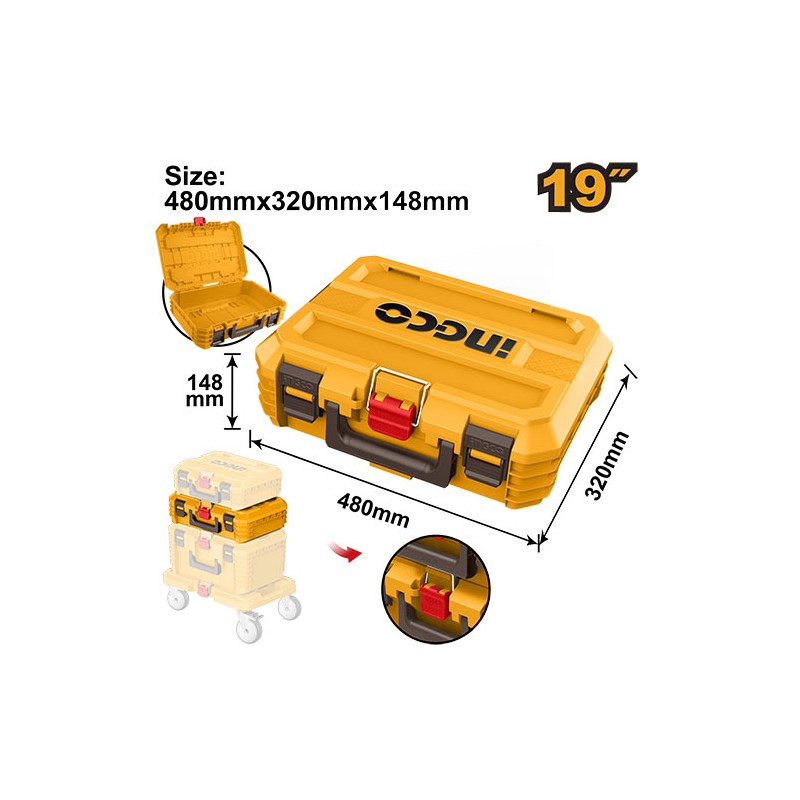 INGCO Cassetta Impilabile per elettroutensili PRO
