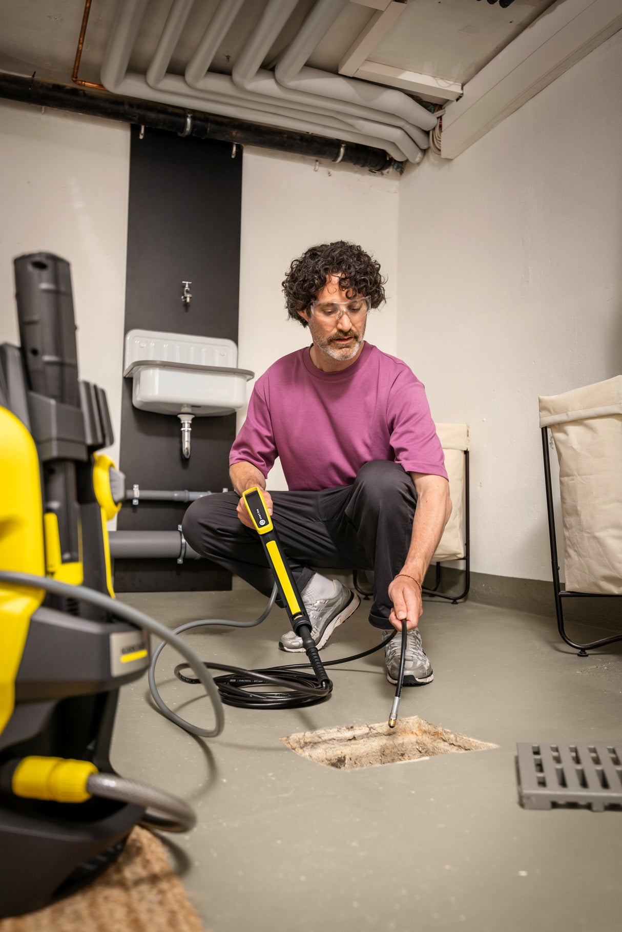 Drain cleaner set (15 m) for pressure washers