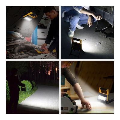 Faro LED ricaricabile con Funzione Power Bank