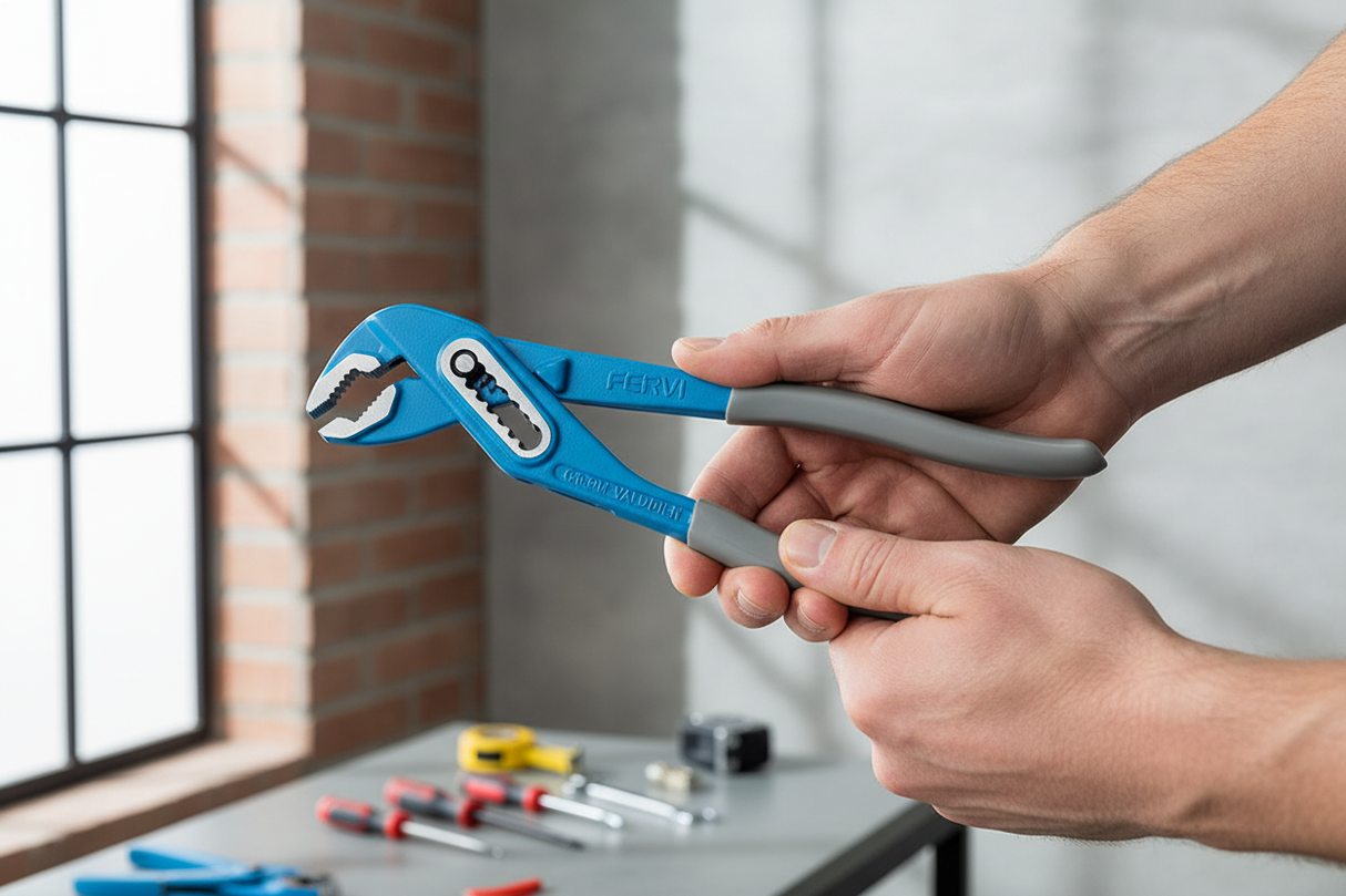 FERVI pinza idraulico 250mm dimensioni reali mani